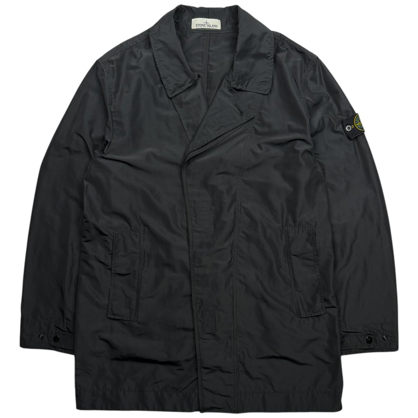 S/S 18 Stone Island Micro Reps Trench Coat - Black