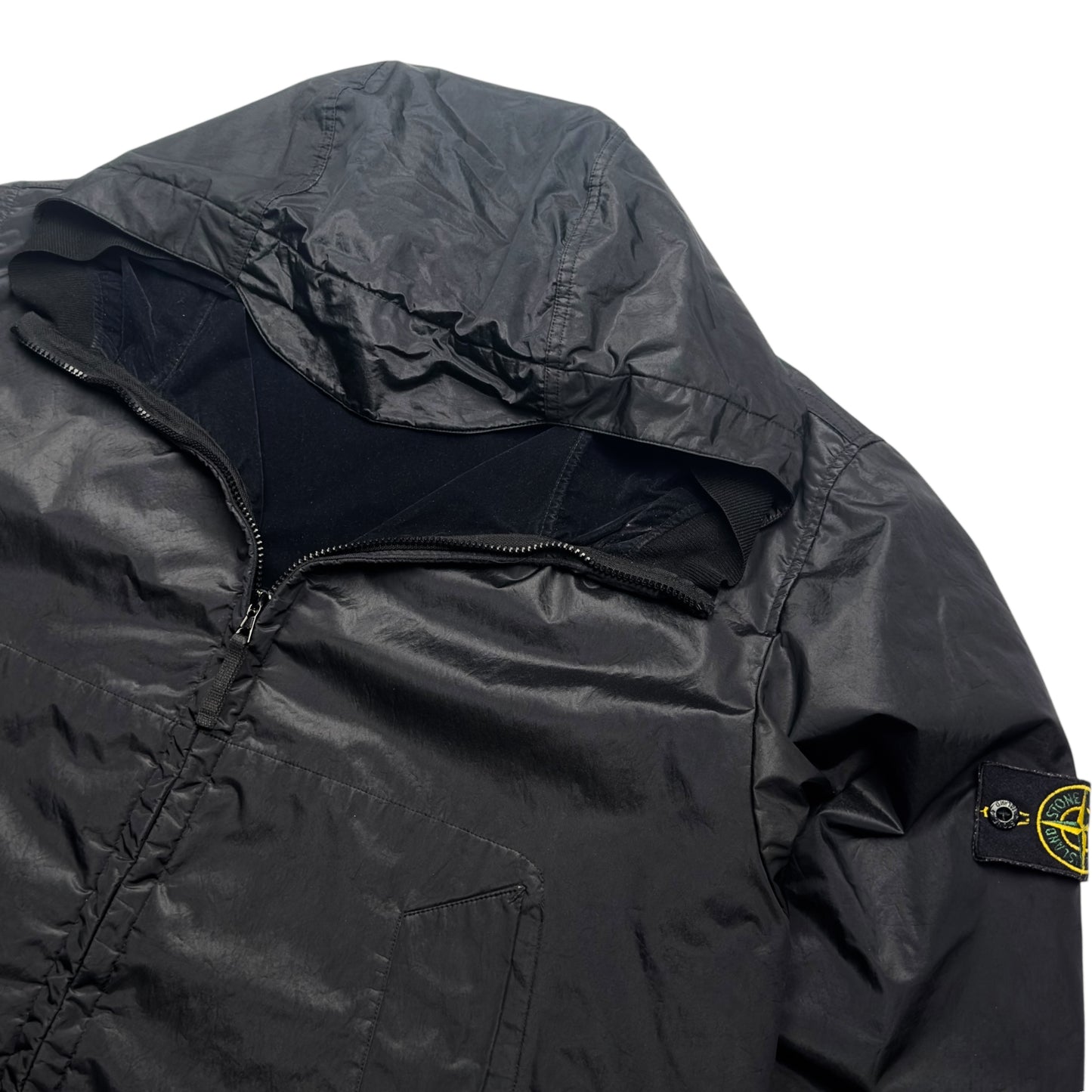 A/W 08 Stone Island Nylon Metal Flock Jacket - Black