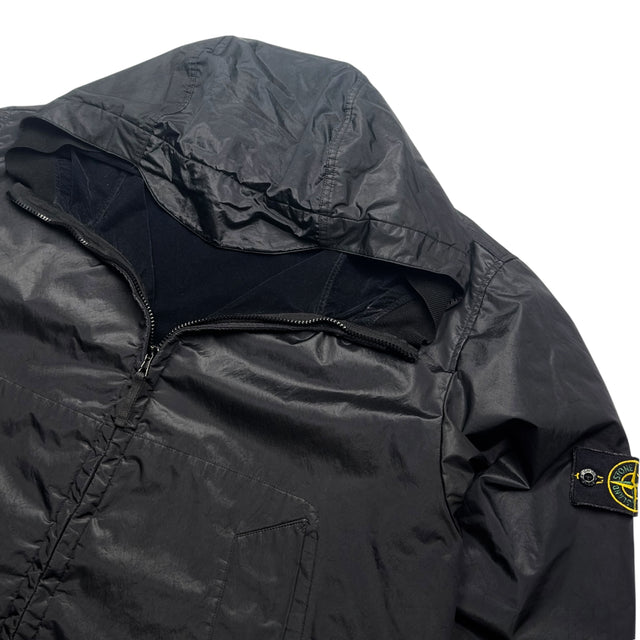 A/W 08 Stone Island Nylon Metal Flock Jacket - Black