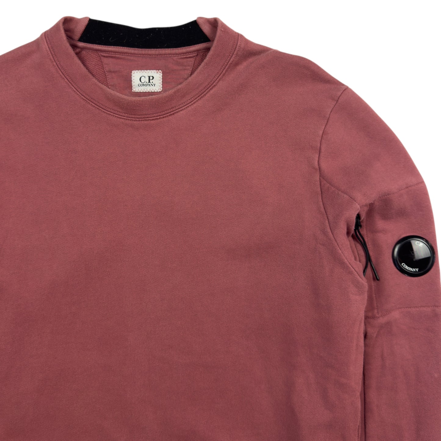 C.P. Company Diagonal Raised Fleece Crewneck Sweater - Rose Taupe