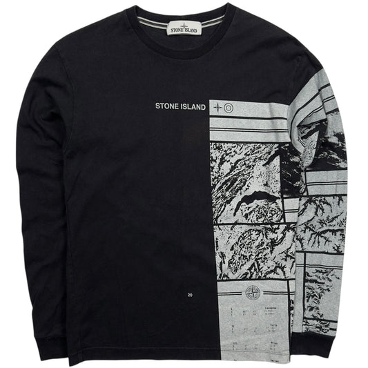 A/W 20Stone Island 'MURAL ONE' Print Long Sleeve T-Shirt