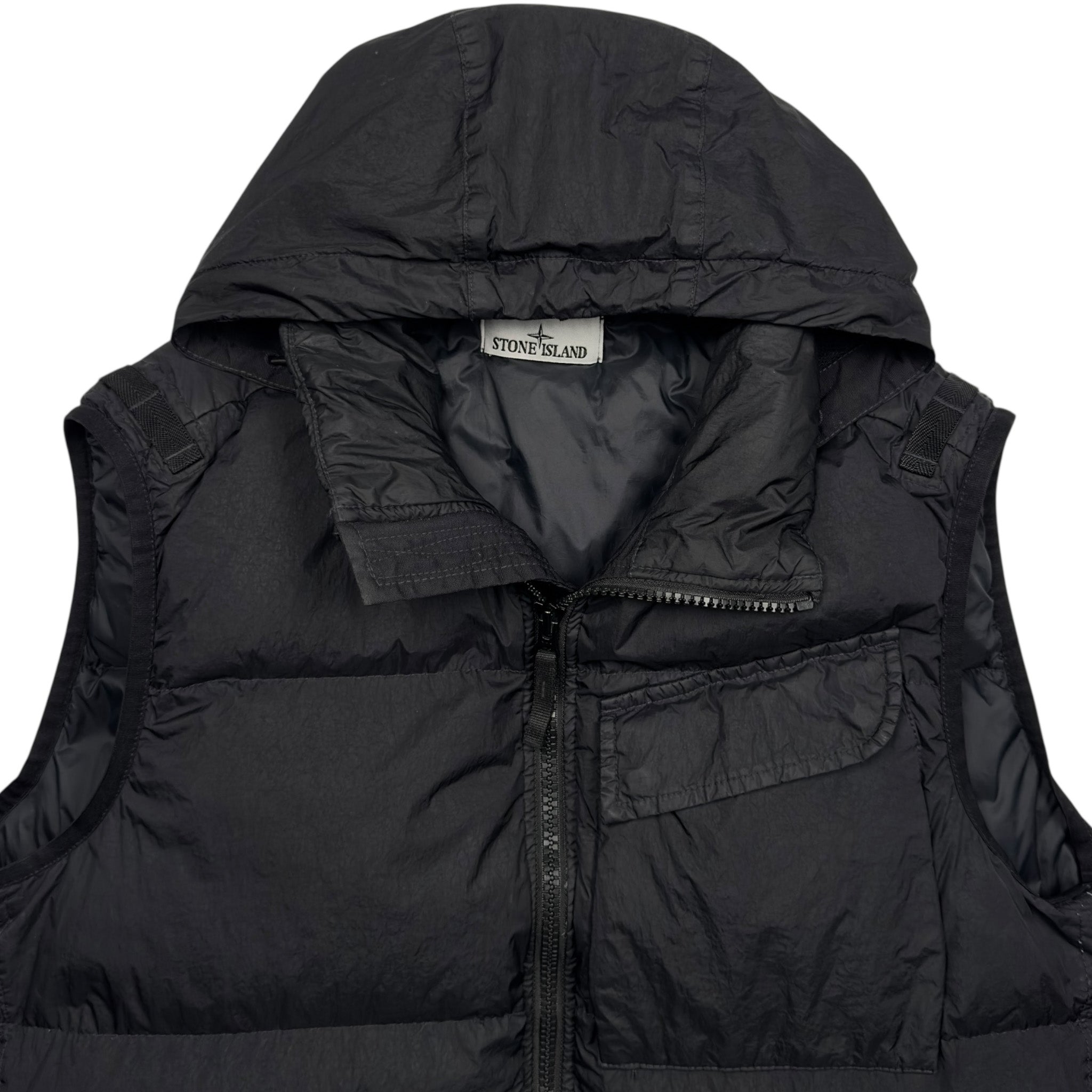 A/W 22 Stone Island Crinkle Reps R-NY Down Gilet - Black – Dans