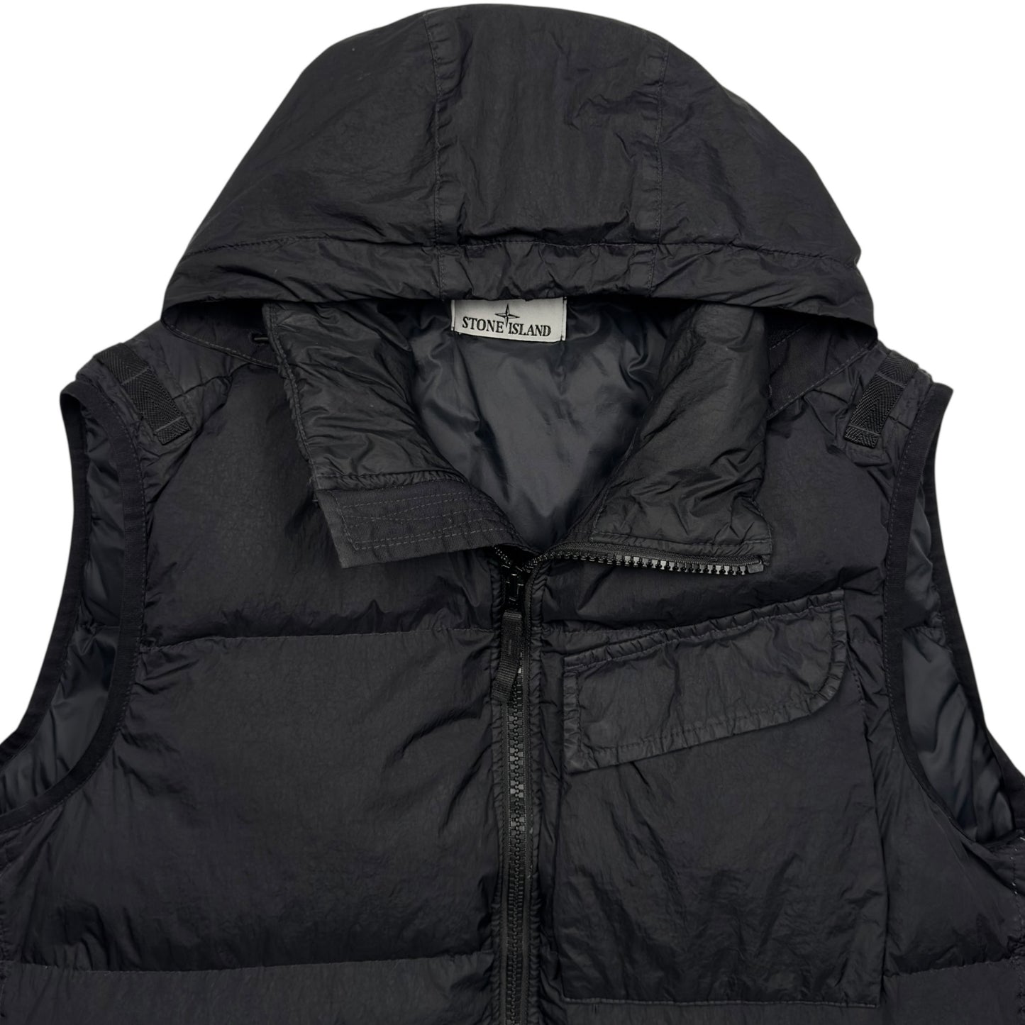 A/W 22 Stone Island Crinkle Reps R-NY Down Gilet - Black