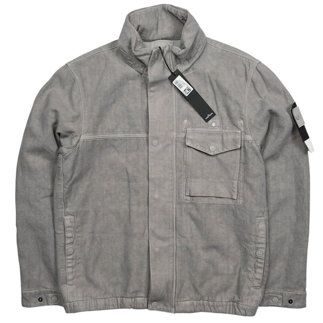 S/S 25 Stone Island Diagonal Linen Ghost Jacket
