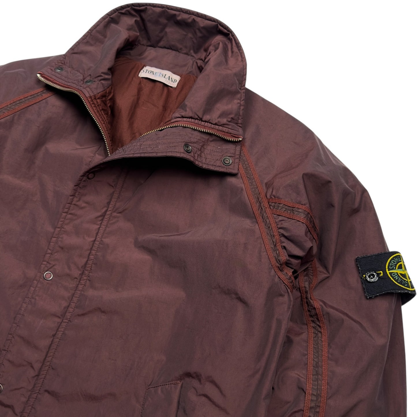 A/W 02 Stone Island Cotton Nylon Jacket - Burgundy