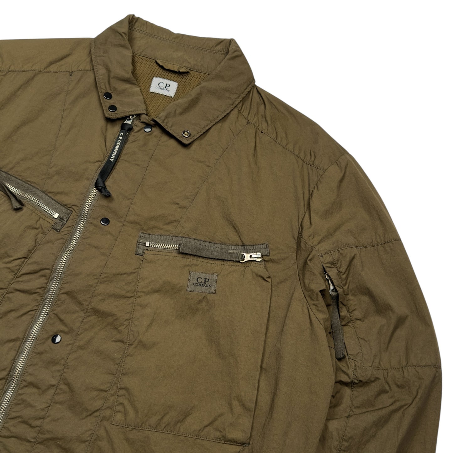 C.P. Company Microreps Nylon Overshirt – Khaki