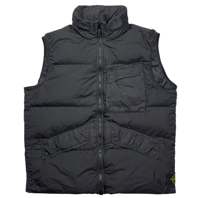 A/W 22 Stone Island Crinkle Reps R-NY Down Gilet - Black