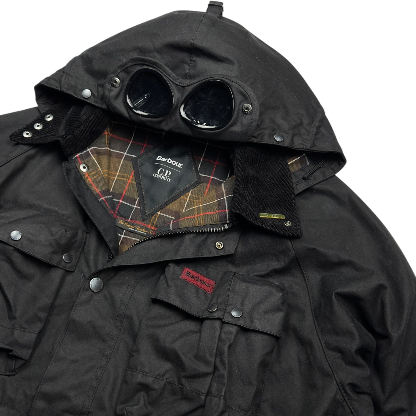 C.P. Company x Barbour Wax Cotton Creel 500 Mille Goggle Jacket