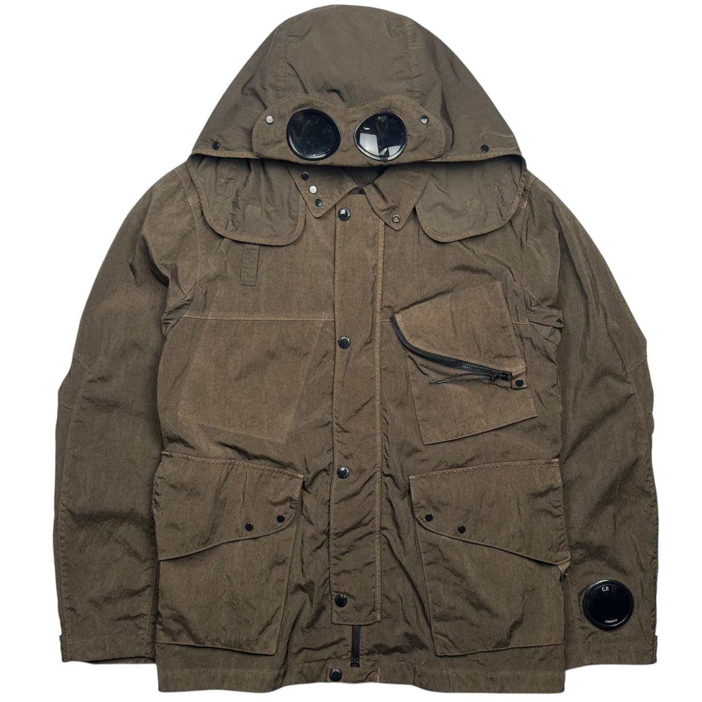C.P. Company Quartz La Mille Goggle Jacket - Brown