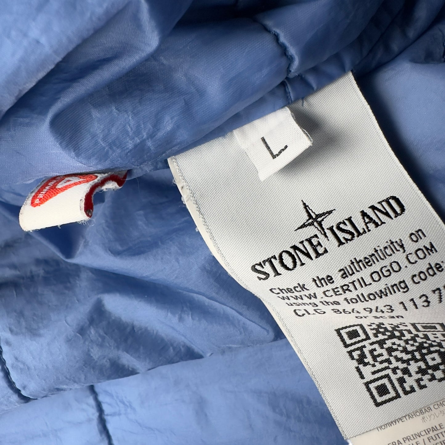 A/W 20 Stone Island Crinkle Reps R-NY with Primaloft Jacket - Blue