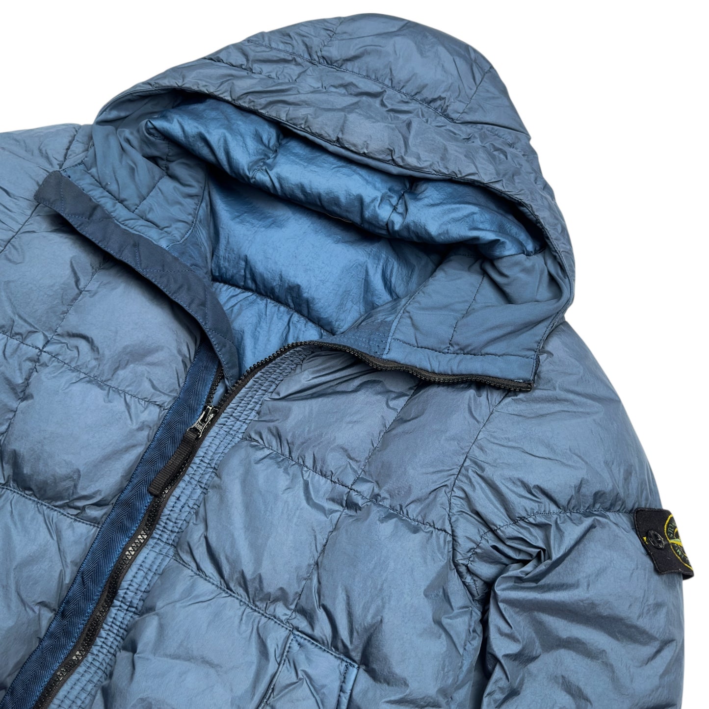 A/W 18 Stone Island Crinkle Reps NY Down Puffer Jacket - Blue