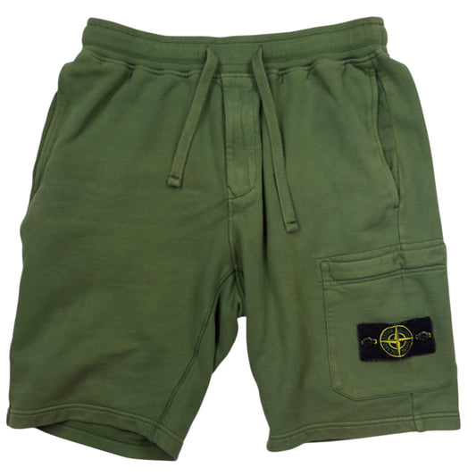 A/W 22 Stone Island Brushed Cotton Sweat Shorts - Green