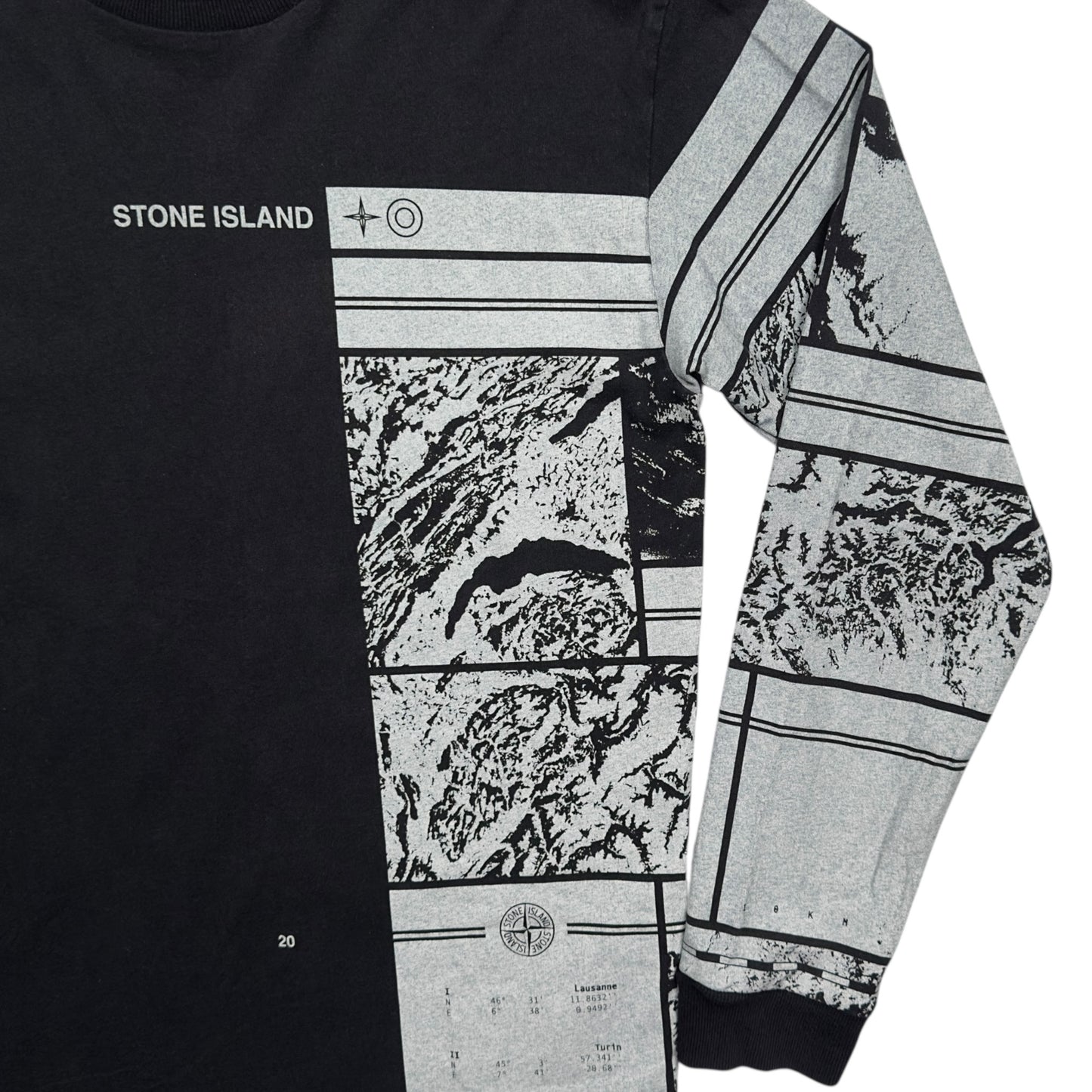 A/W 20Stone Island 'MURAL ONE' Print Long Sleeve T-Shirt