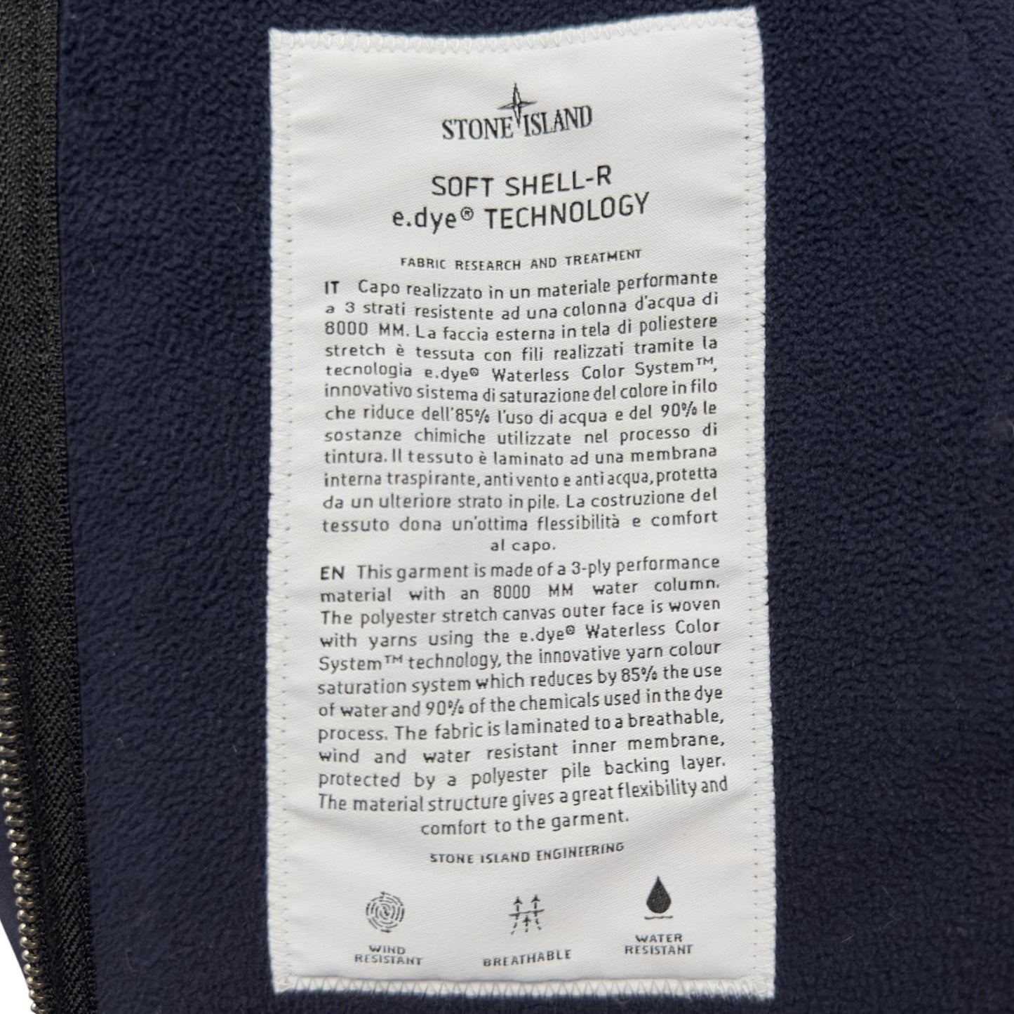 A/W 21 Stone Island Soft Shell R Jacket - Navy