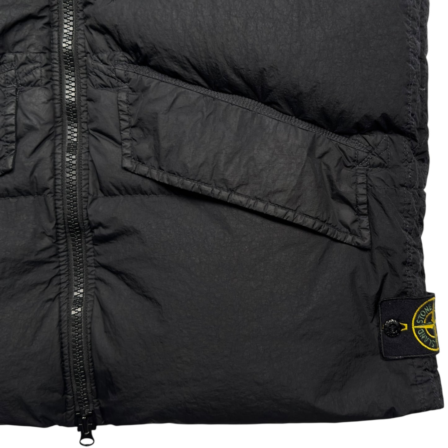 A/W 22 Stone Island Crinkle Reps R-NY Down Gilet - Black