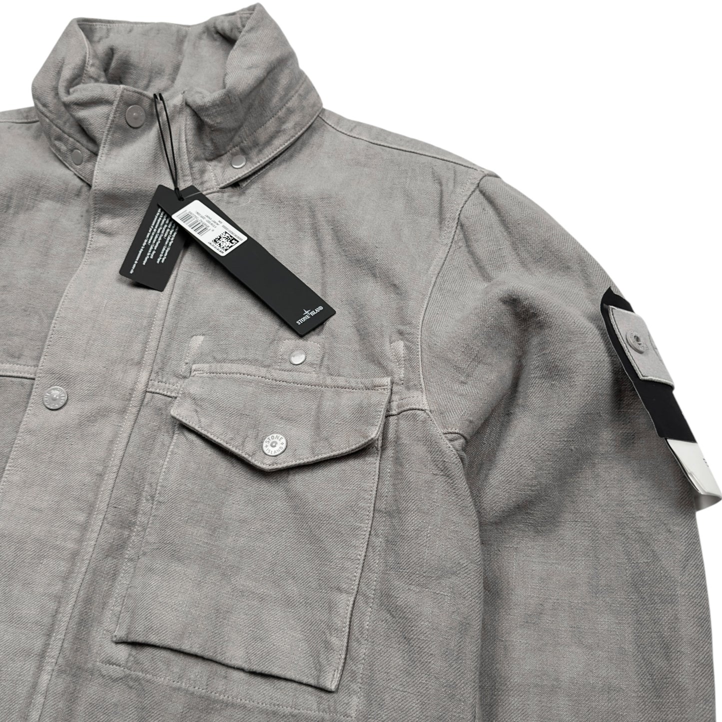 S/S 25 Stone Island Diagonal Linen Ghost Jacket