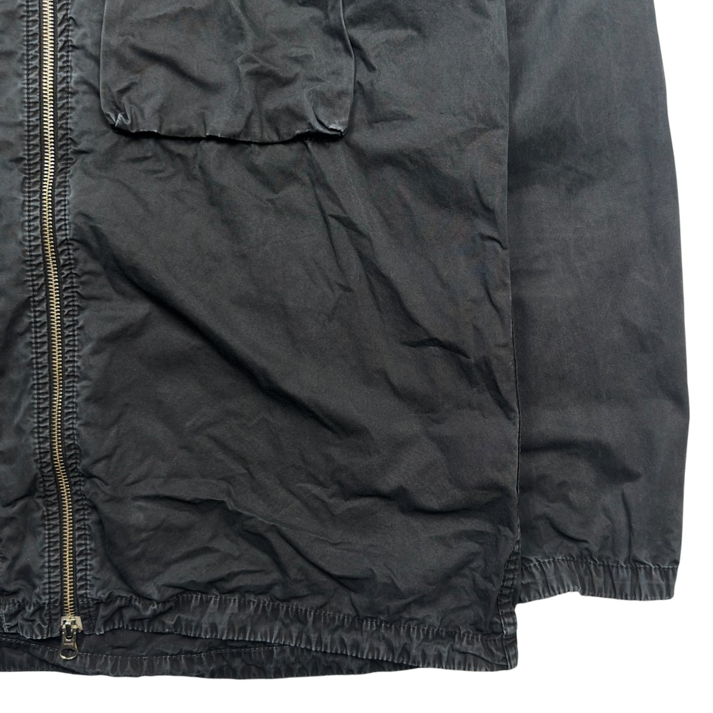 S/S 19 Stone Island Washed Canvas Pocket Overshirt Jacket - Black
