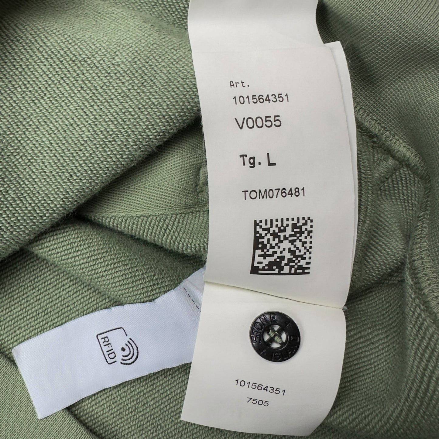 Stone Island Full Zip Sweater - Sage Green