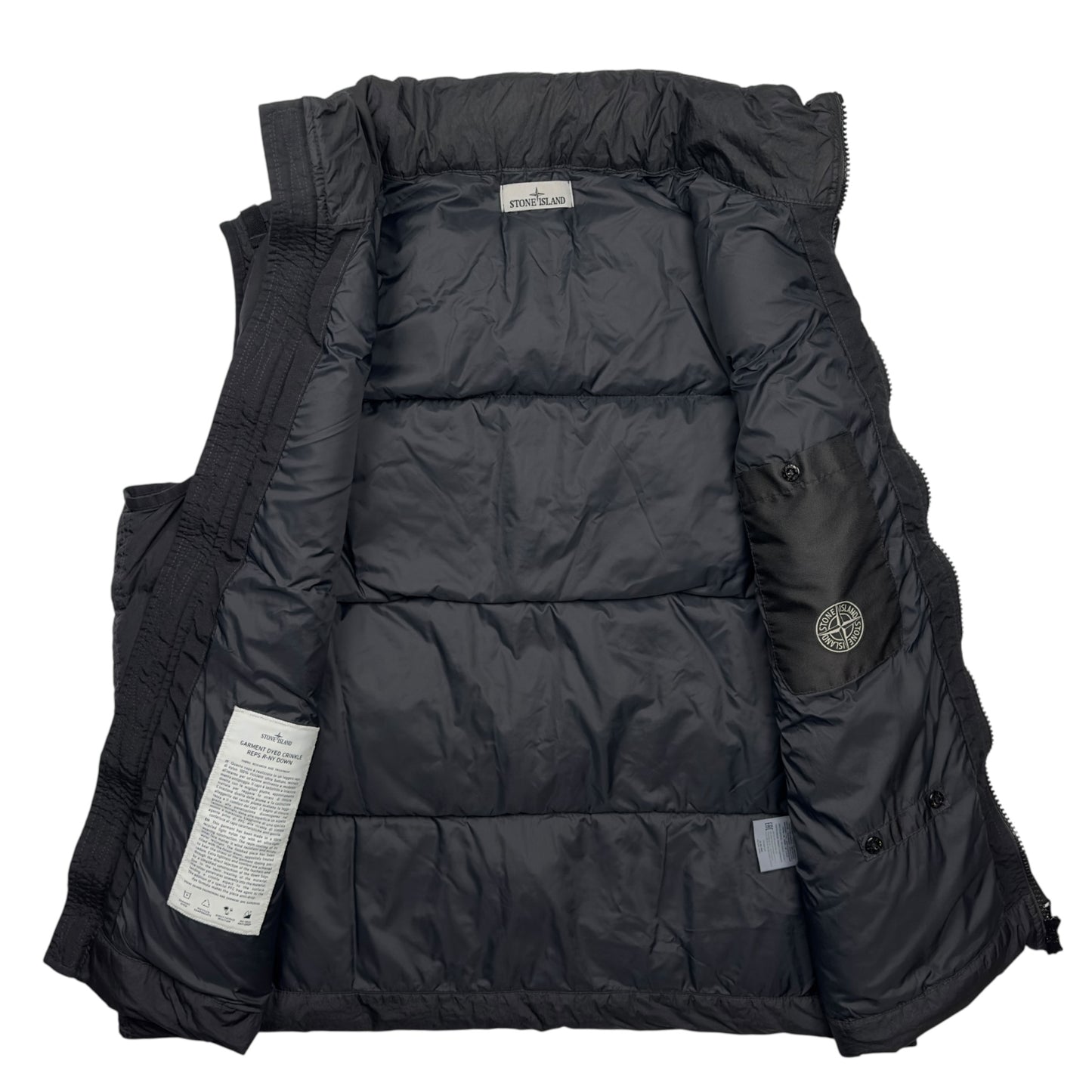 A/W 22 Stone Island Crinkle Reps R-NY Down Gilet - Black