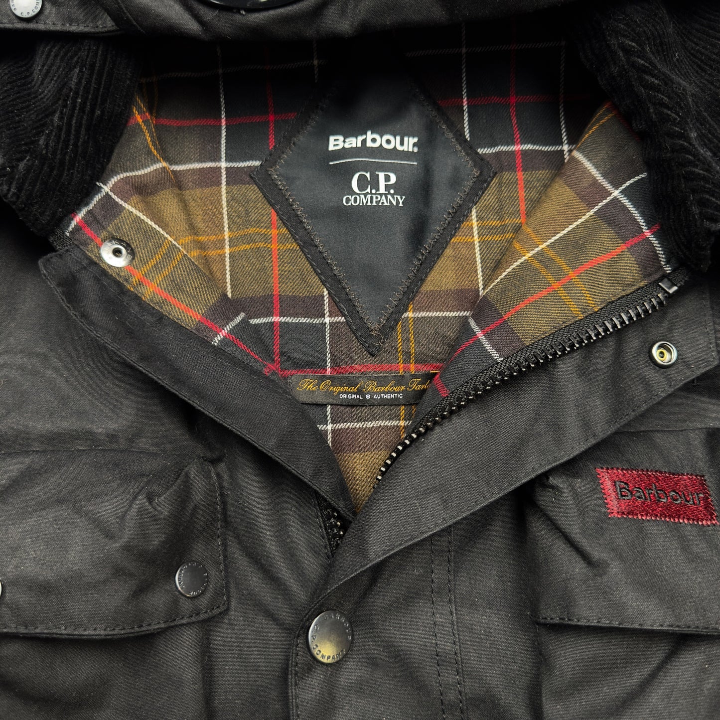 C.P. Company x Barbour Wax Cotton Creel 500 Mille Goggle Jacket