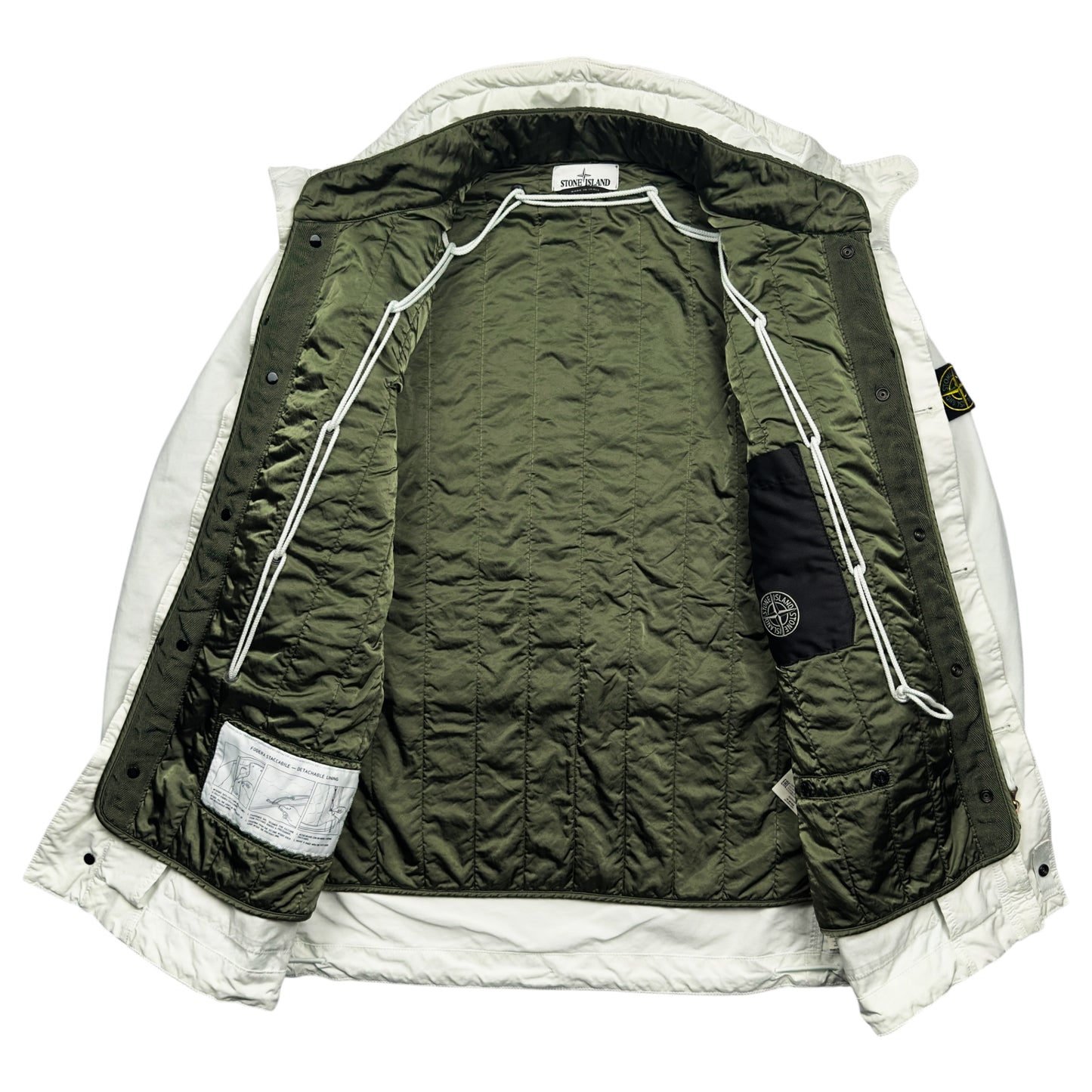 A/W 21 Stone Island David TC Nylon Metal Liner Field Jacket - White