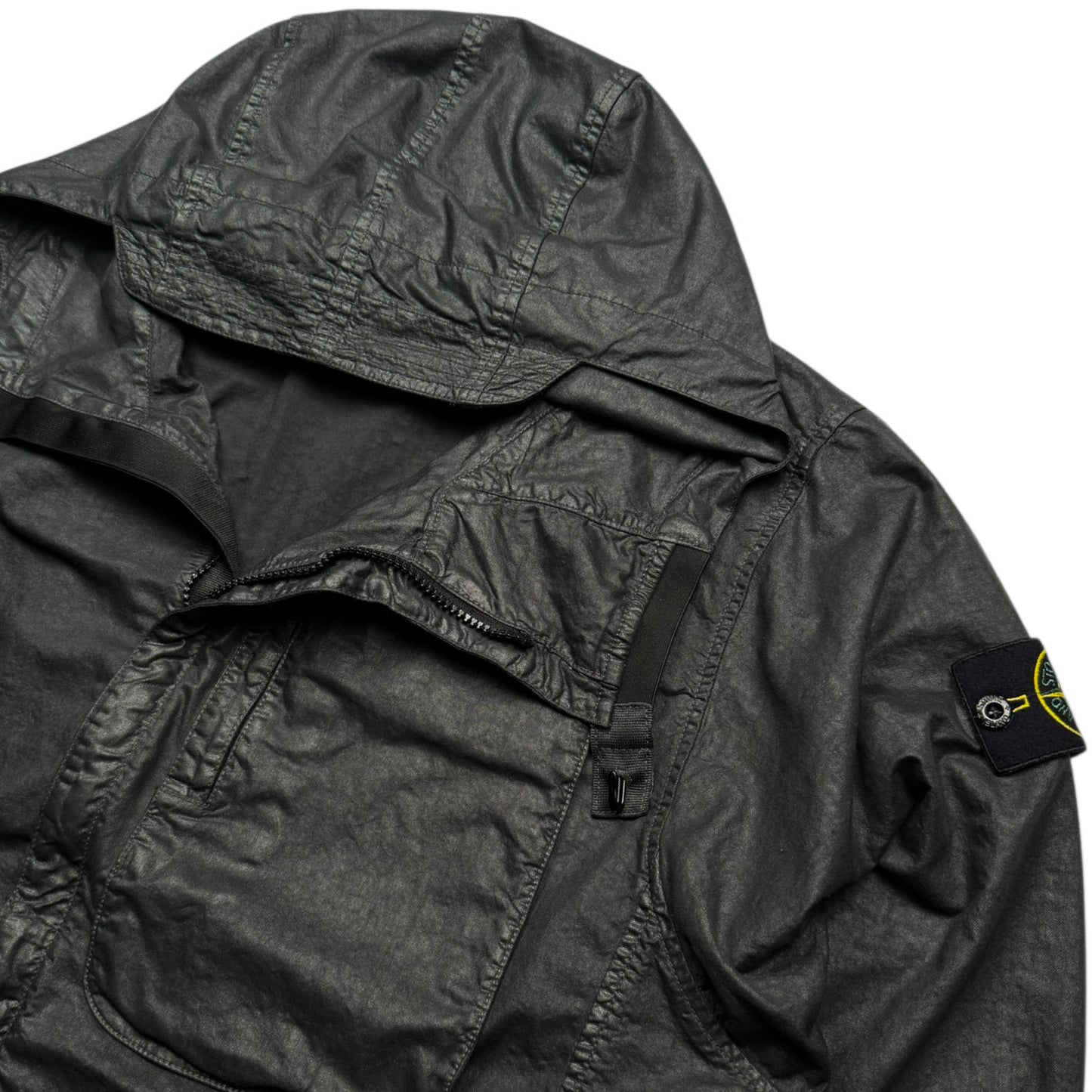 S/S 25 Stone Island Organic Look Nylon Panama TC Jacket - Black