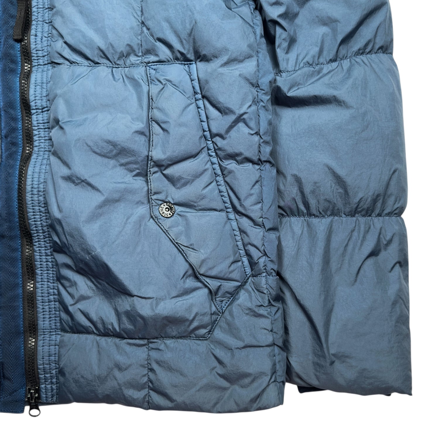 A/W 18 Stone Island Crinkle Reps NY Down Puffer Jacket - Blue
