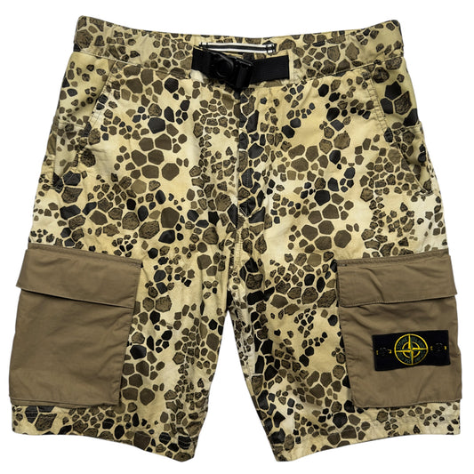 S/S 18 Stone Island Alligator Camo Cargo Shorts
