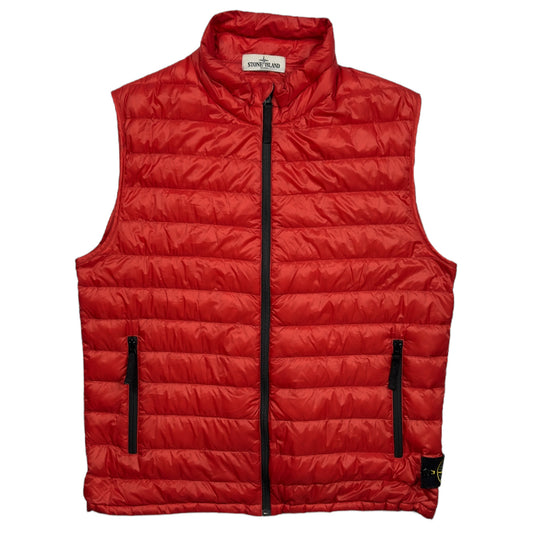 S/S 13 Stone Island Micro Rip Stop 7 Den / Down Gilet - Red