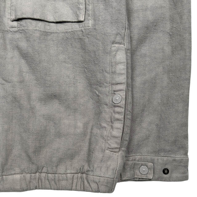 S/S 25 Stone Island Diagonal Linen Ghost Jacket
