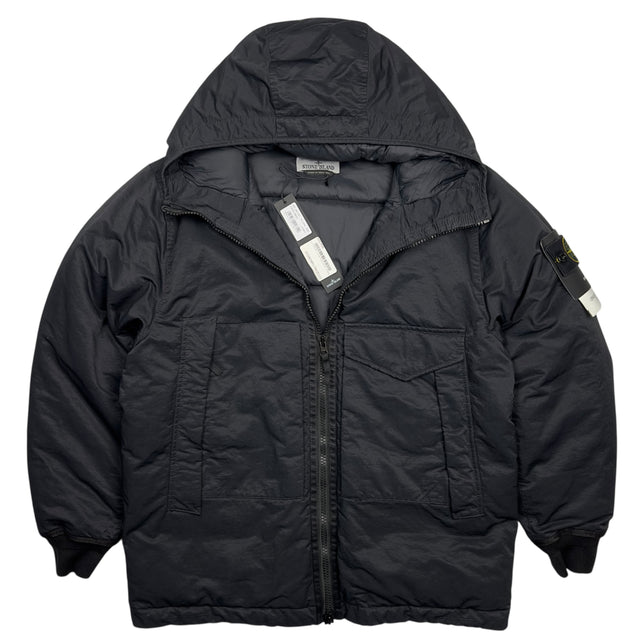 A/W 22 Stone Island Opaque Nylon Twill Down-TC Puffer Jacket - Black