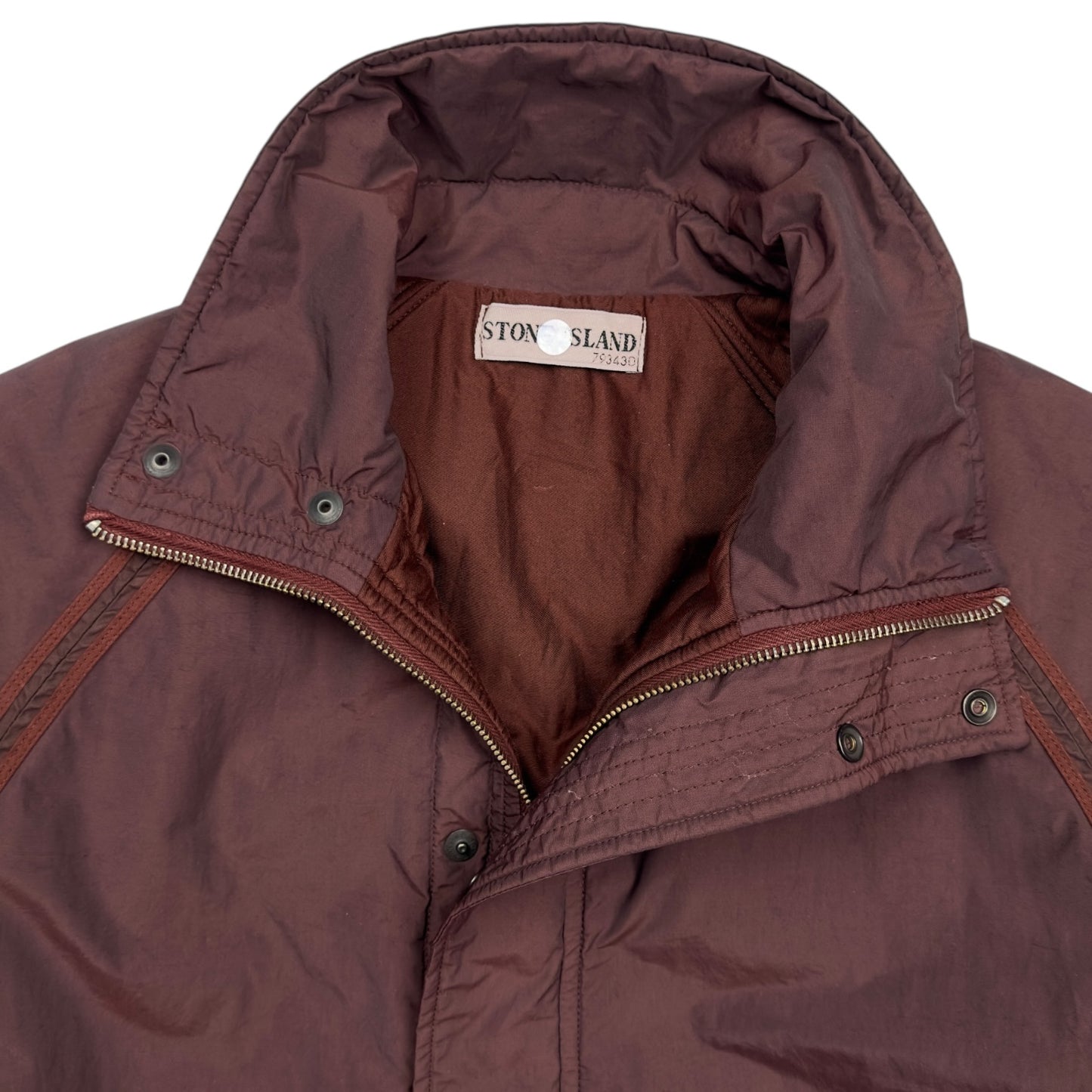 A/W 02 Stone Island Cotton Nylon Jacket - Burgundy