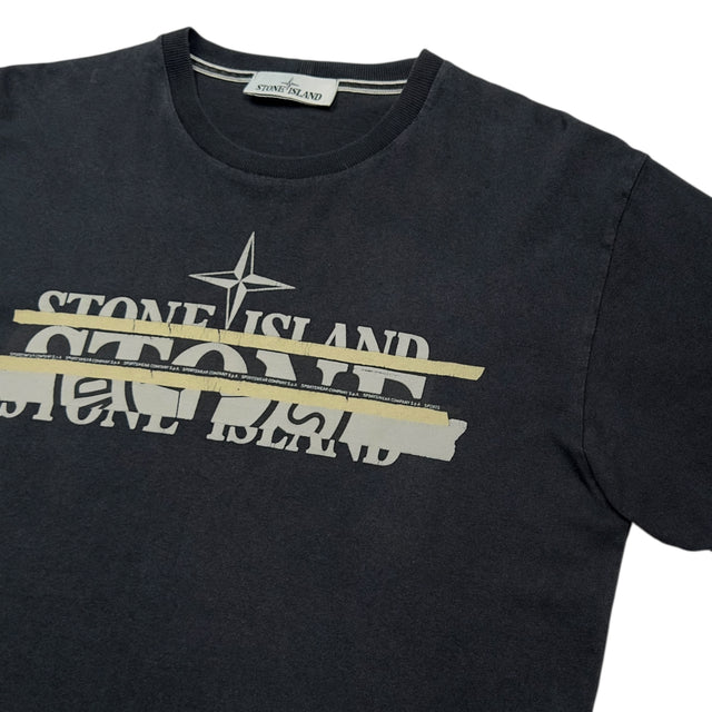 A/W 21 Stone Island "Mixed Media One" T-Shirt - Black