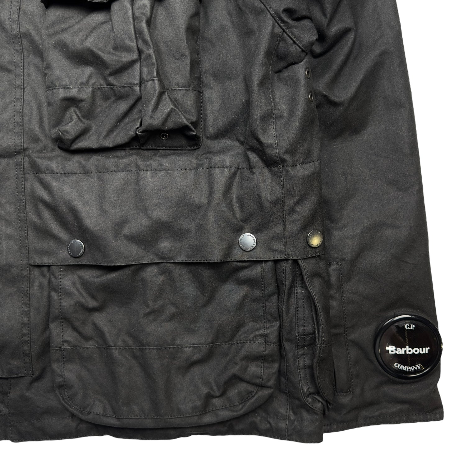 C.P. Company x Barbour Wax Cotton Creel 500 Mille Goggle Jacket