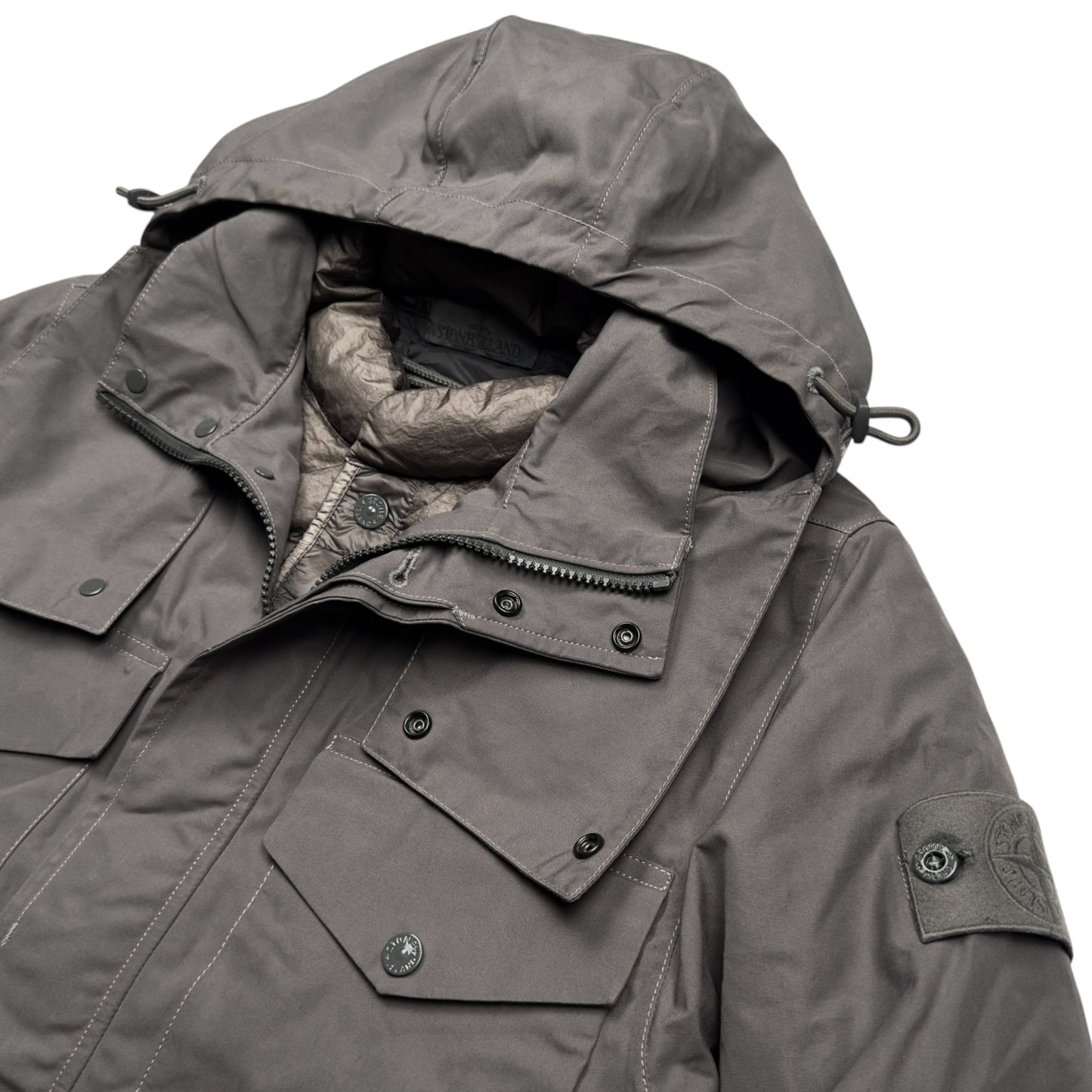 A/W 22 Stone Island O-Ventile Ghost Dutch Rope Down Jacket