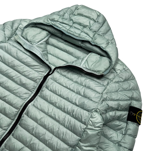 S/S 23 Stone Island Loom Woven Chambers R-Nylon Down TC Puffer Jacket - Light Aqua Green