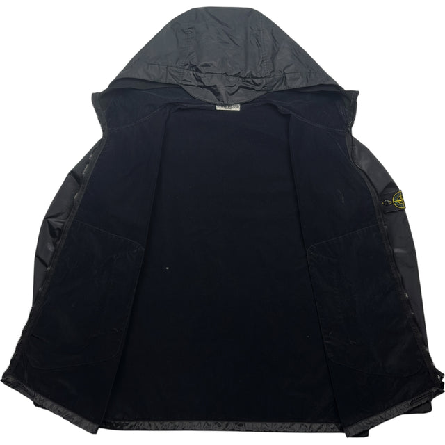 A/W 08 Stone Island Nylon Metal Flock Jacket - Black