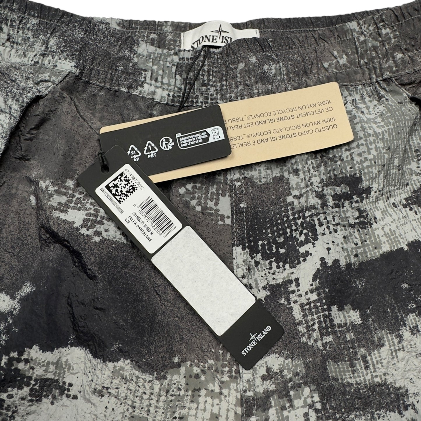 S/S 24 Stone Island Dissolving Grid Camo Trousers