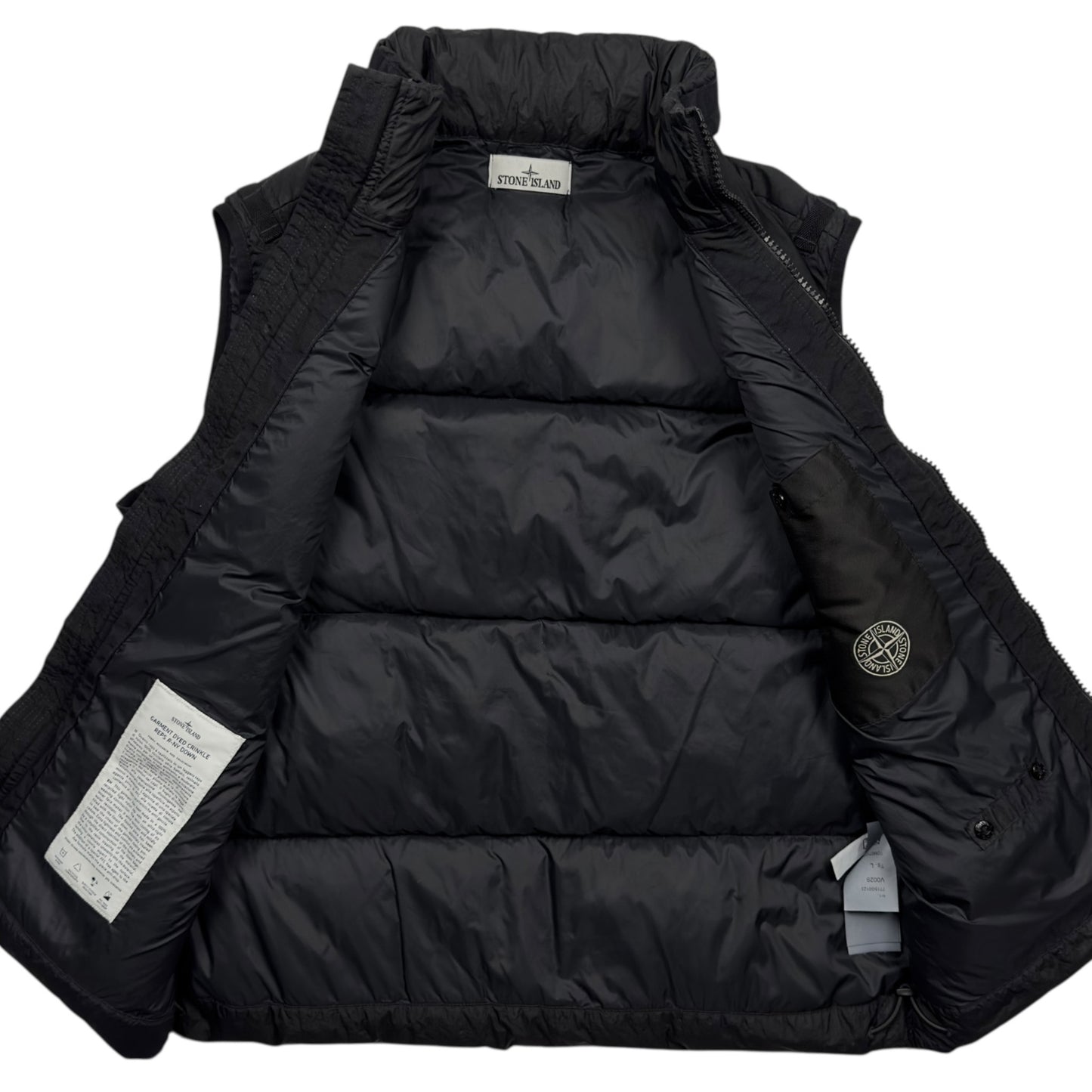 A/W 22 Stone Island Crinkle Reps R-NY Down Gilet - Black