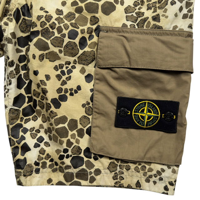 S/S 18 Stone Island Alligator Camo Cargo Shorts