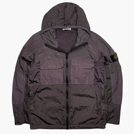 S/S 19 Stone Island Nylon Metal Watro Ripstop Windbreaker Jacket - Purple