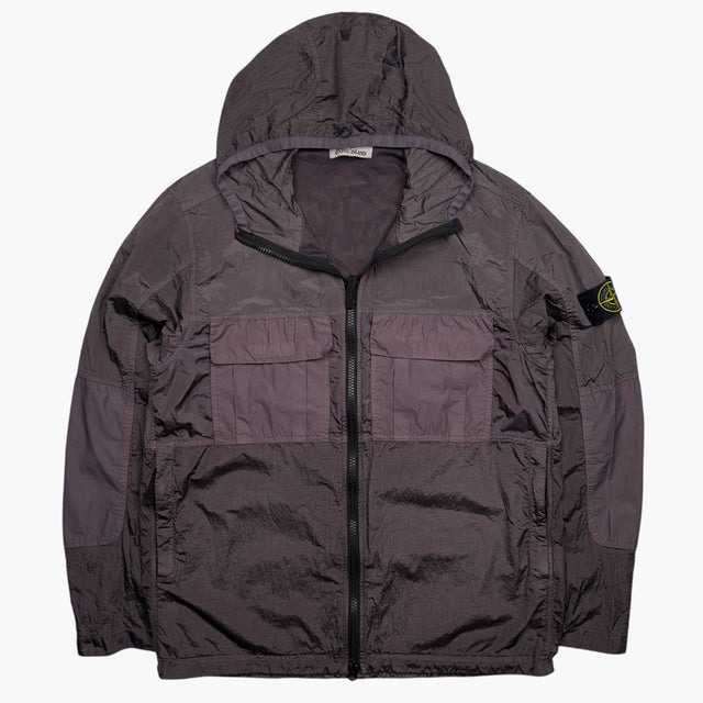 S/S 19 Stone Island Nylon Metal Watro Ripstop Windbreaker Jacket - Purple