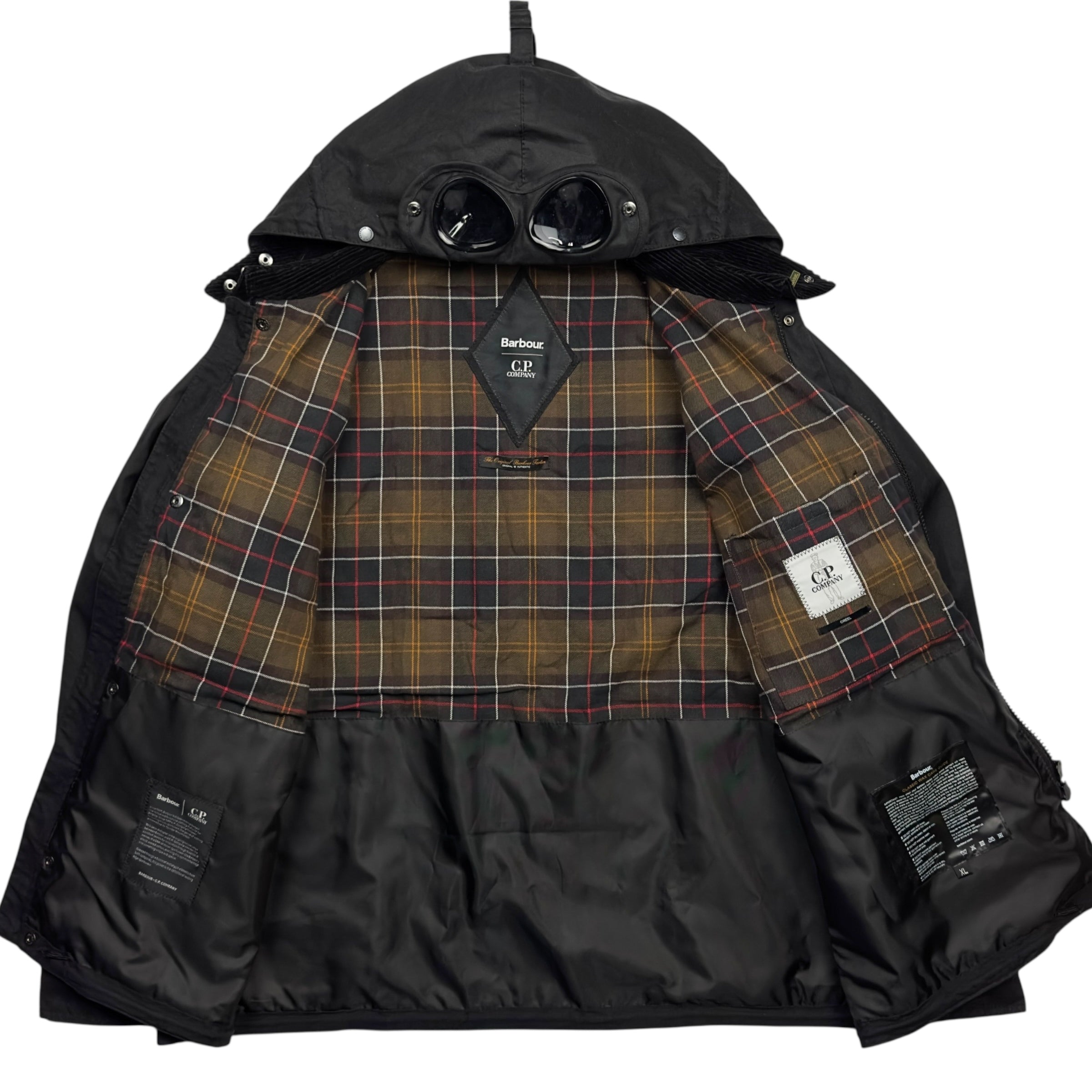 C.P. Company x Barbour Wax Cotton Creel 500 Mille Goggle Jacket