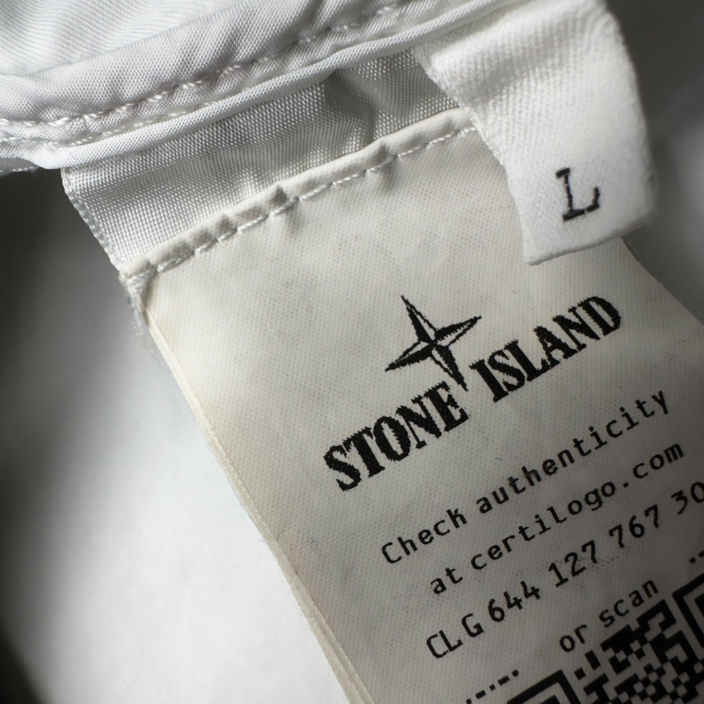 A/W 21 Stone Island David TC Nylon Metal Liner Field Jacket - White