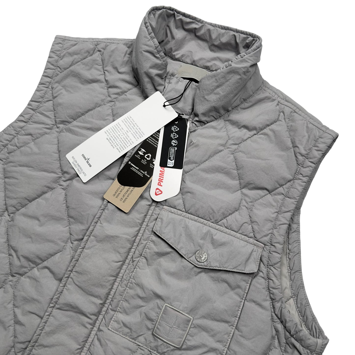S/S 25 Stone Island Ghost Nylon Smerigliato Primaloft Gilet
