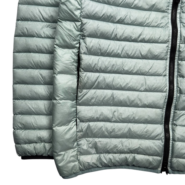 S/S 23 Stone Island Loom Woven Chambers R-Nylon Down TC Puffer Jacket - Light Aqua Green
