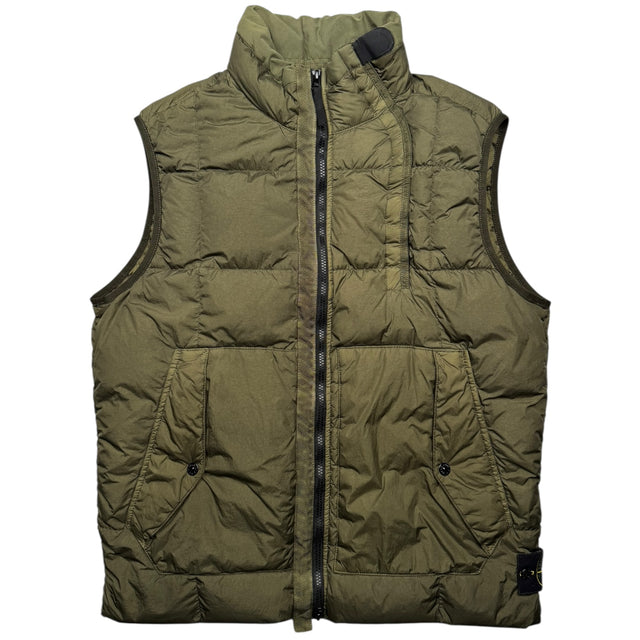 A/W 18 Stone Island Crinkle Reps NY Down Gilet - Khaki