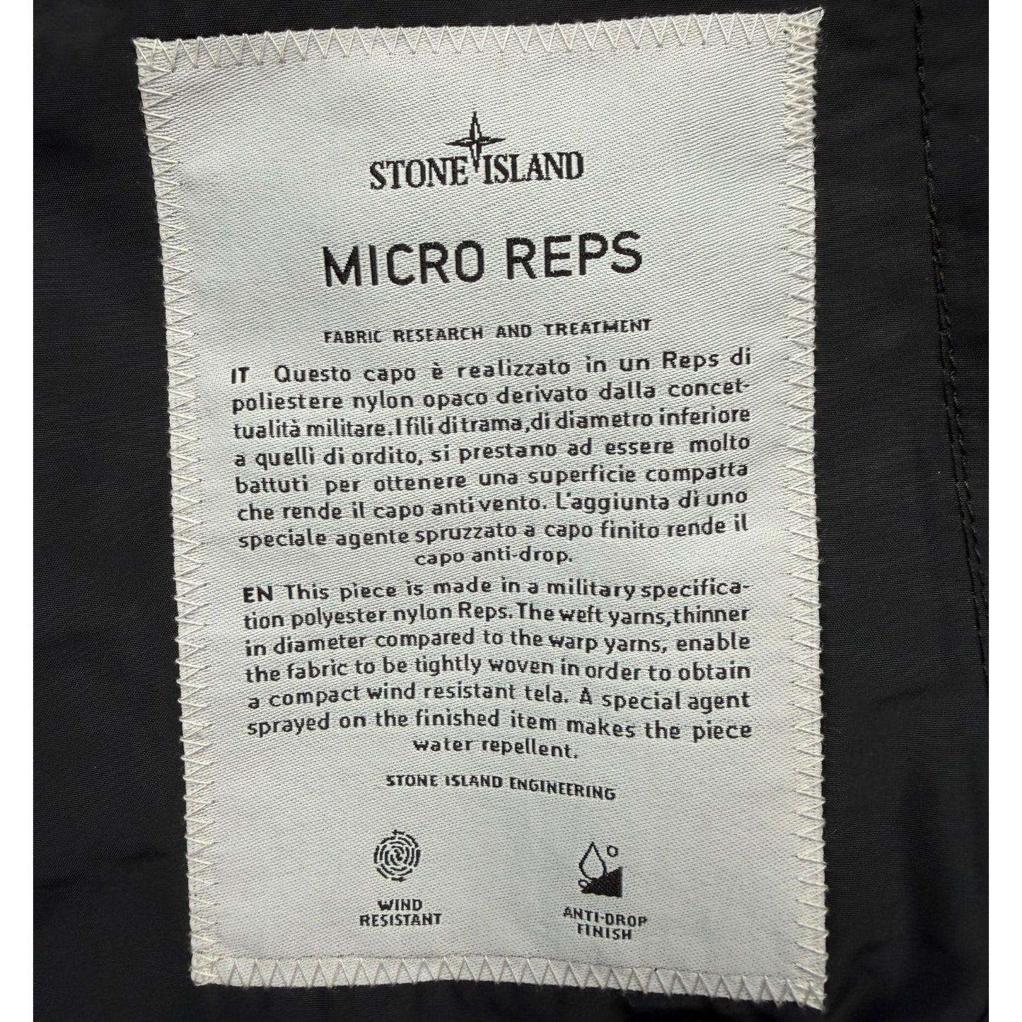 S/S 18 Stone Island Micro Reps Trench Coat - Black