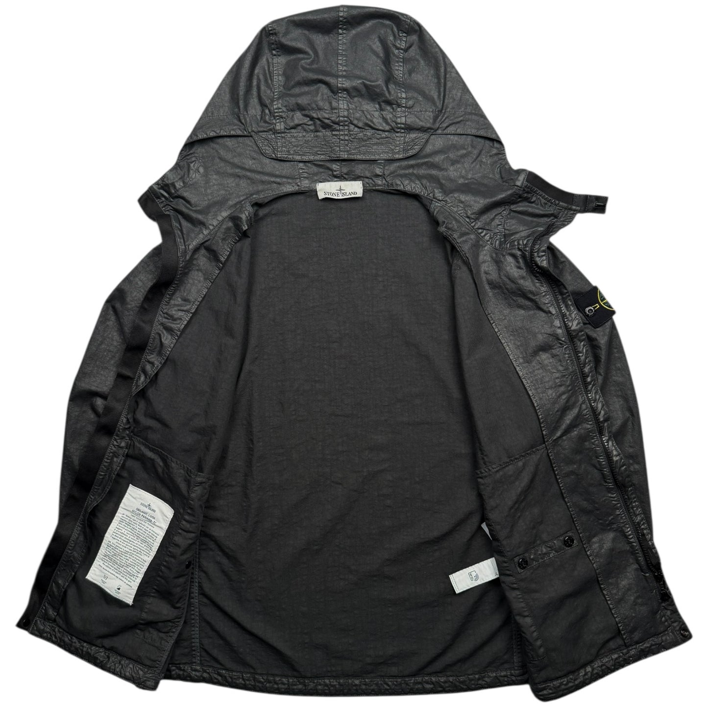 S/S 25 Stone Island Organic Look Nylon Panama TC Jacket - Black