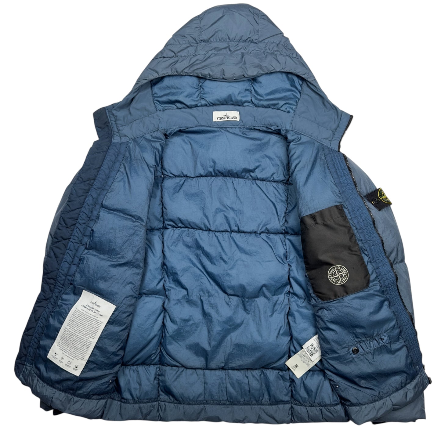 A/W 18 Stone Island Crinkle Reps NY Down Puffer Jacket - Blue